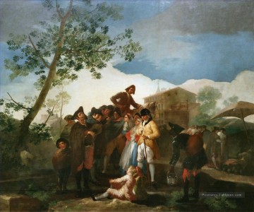 Le joueur de guitare aveugle Francisco de Goya Peinture à l'huile